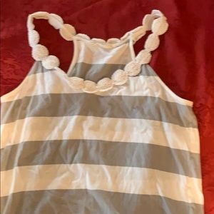 Grey and white tank top